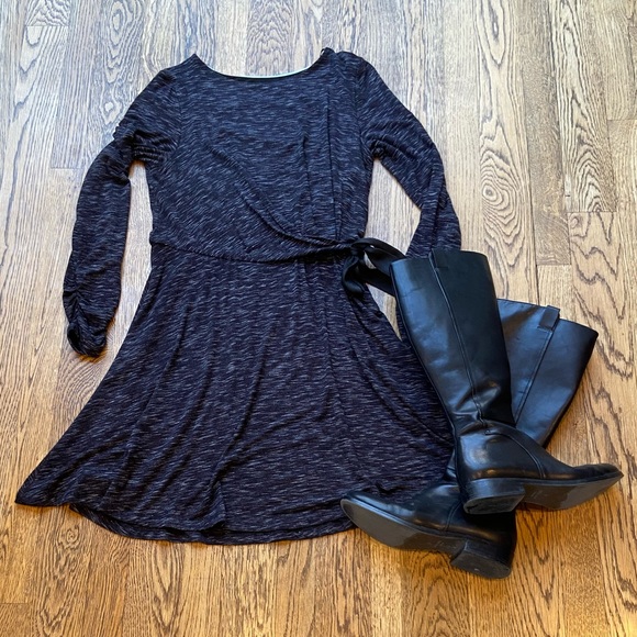Anthropologie Black Faux Wrap “Talia” Dress - Picture 9 of 12